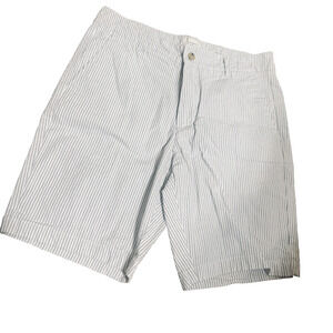 Ben Sherman Seersucker Shorts Men's 32 Light Blue stripes 9" inseam